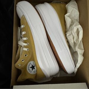 Converse Gold and White Sneakers